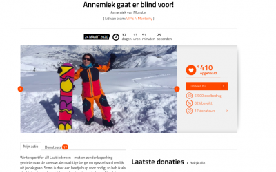 Annemiek racet voor Mentelity Foundation